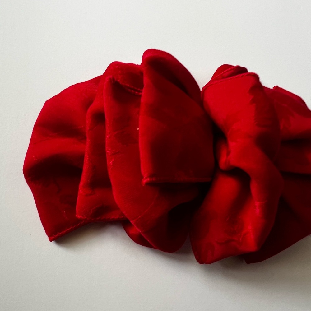 Vtg 80s 90s red tiered barrette bows - Picture 3 of 10